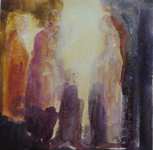 Tableau Aquarelle sur papier 20x20 cm Pschema Karolak Tableau Aquarelle sur papier 20x20 cm Pschema Karolak