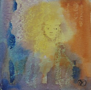 Tableau Aquarelle 10x10cm � N&deg;74AQ