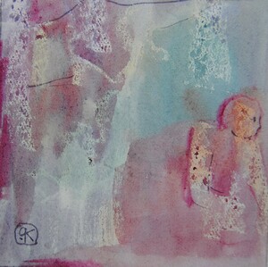 Tableau Aquarelle 10x10cm � N&deg;83AQ