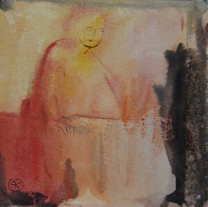 Tableau Aquarelle 10x10cm � N&deg;84AQ