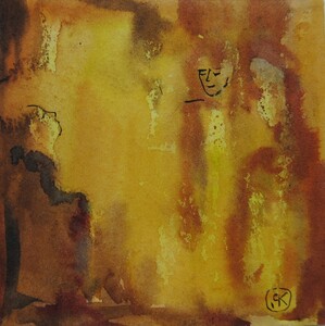 Tableau Aquarelle 10x10cm � N&deg;85AQ