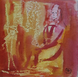 Tableau Aquarelle 10x10cm � N&deg;94AQ