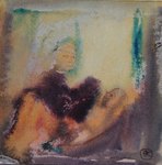 Tableau aquarelle 10x10cm n°114AQ