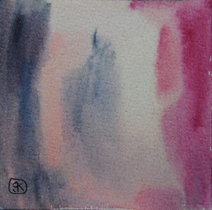 Tableau Aquarelle 10x10cm � N&deg;115AQ