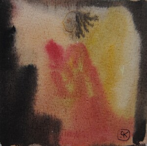 Tableau Aquarelle 10x10cm � N&deg;117AQ