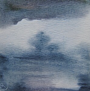 Tableau Aquarelle 10x10cm � N&deg;119AQ