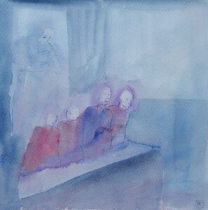 Tableau Aquarelle 20x20cm � N&deg;10AQ