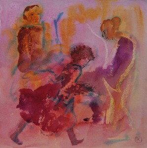 Tableau Aquarelle 20x20cm � N&deg;16AQ