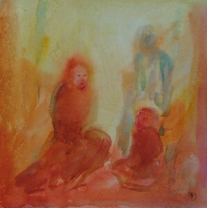 Tableau Aquarelle 20x20cm � N&deg;26AQ