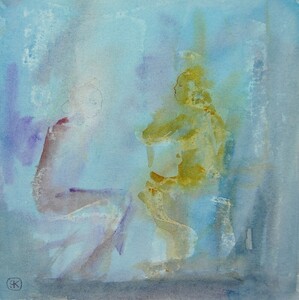 Tableau Aquarelle 20x20cm � N&deg;28AQ