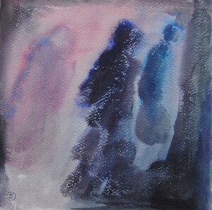 Tableau Aquarelle 20x20cm � N&deg;36AQ