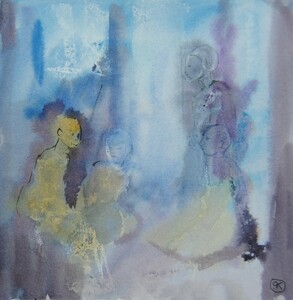 Tableau Aquarelle 20x20cm � N&deg;04AQ