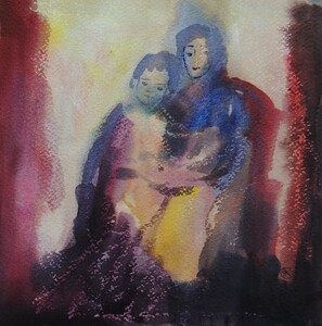 Tableau Aquarelle 20x20cm � N&deg;05AQ