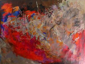 Tableau Techniques Mixtes sur toile 280x200cm � CP