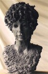 Collection privée : Elisabeth CHOJNACKA (Clavecin) - Sculpture terre cuite patinée - 50cm