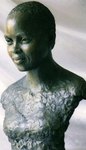 Collection privée : Barbara HENDRICKS (Soprano) - Sculpture terre cuite patinée - 70 cm