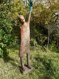 Sculpture B&eacute;ton patin&eacute; - 1m40