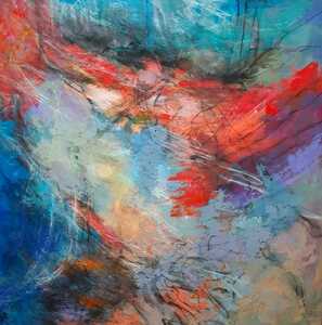 Tableau Techniques Mixtes sur toile 125x125cm � N&deg;55TM