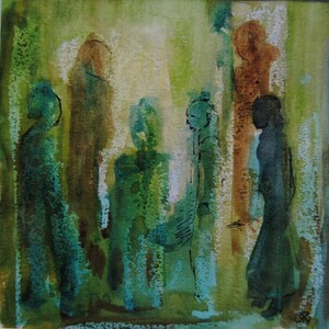 Tableau Aquarelle 15x15cm � N&deg;09AQ