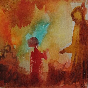 Tableau Aquarelle 15x15cm � N&deg;10AQ