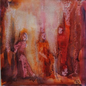 Tableau Aquarelle 15x15cm � N&deg;18AQ