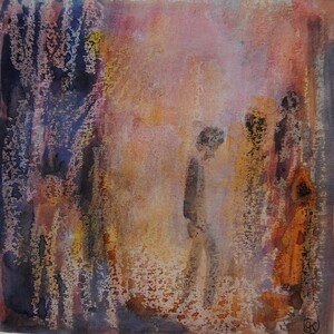 Tableau Aquarelle 15x15cm � N&deg;21AQ