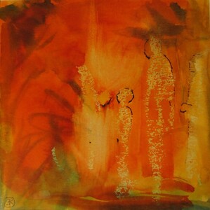 Tableau Aquarelle 15x15cm � N&deg;23AQ